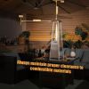 9500 BTU Portable Tabletop Pyramid Patio Heater with Glass Tube