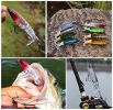 Nuguri Topwater Fishing Lures Set Whopper Plopper Bass Lures with Floating Rotating Tail Fish Bait Lures Hard Bait Hook/Fish Tackle Bait for Freshwate