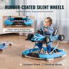 VEVOR 4-in-1 Baby Walker, Foldable Baby Activity Center with Wheels, Adjustable Height, Light, Steering Wheel