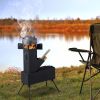 9.44"D x 17"W x 21.3"H Camping rocket stove
