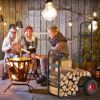 Firewood Log Cart Carrier with Wear-Resistant and Shockproof Rubber Wheels