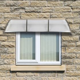 HT-300 X 100' Household Application Door & Window Rain Cover Eaves Transparent Board & Gray Holder (Option: defaulttitle)